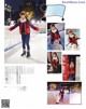 A magazine page with a picture of a woman skating on an ice rink.